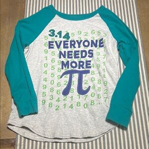Teal and Gray Kids Raglan Shirt